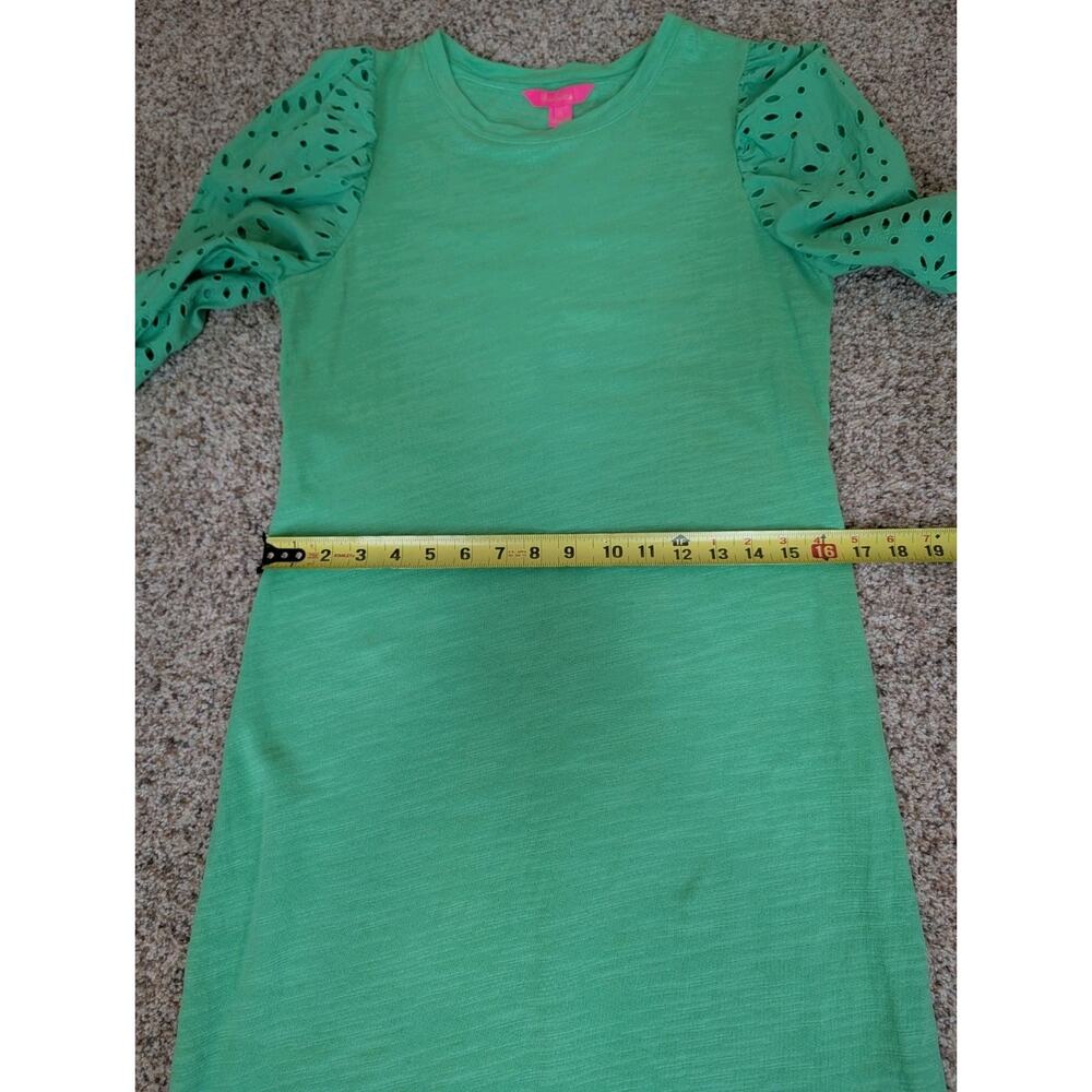 Lilly Pulitzer Jasona Eyelet Dress Lace Long Sleeve Kelly Green Size Small - Picture 9 of 12